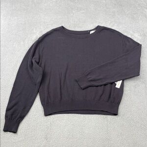 NEW Known Supply S Washed Black Palmer Sweater FLAW